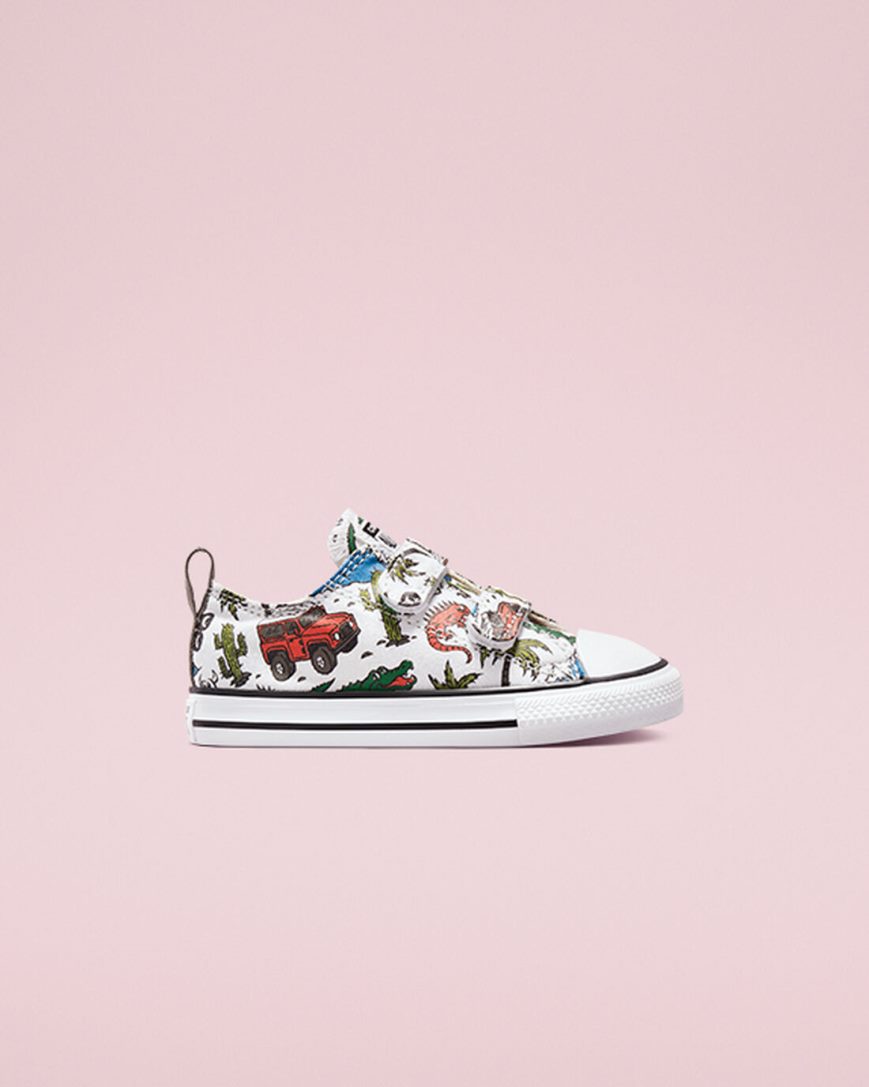 Tenisi Fete Converse Chuck Taylor All Star Easy-On Desert Explorer Albi Verzi | RO YQSLA816